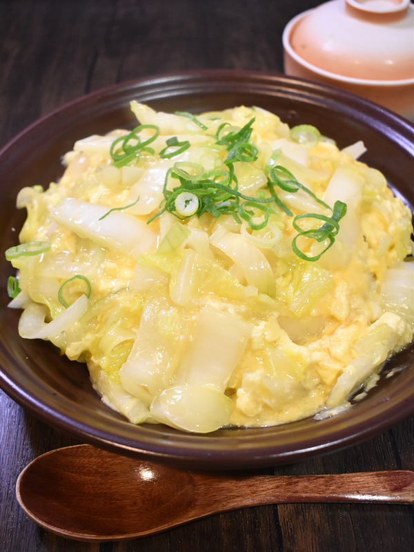 白菜の中華玉子丼 (2)