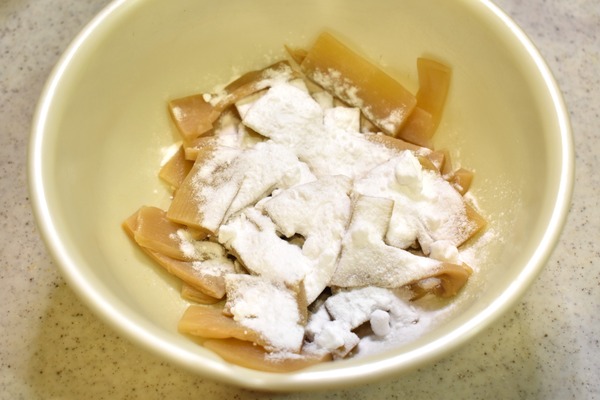 揚げメンマの辛味和え (3)