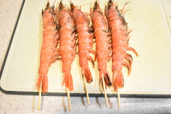 赤えびと極太アスパラの塩焼き (4)