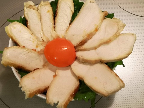鶏むね肉の花びら丼 (9)