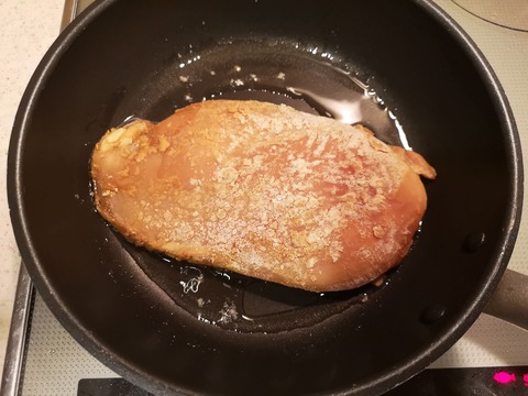 鶏むね肉の丸揚げ焼き (4)