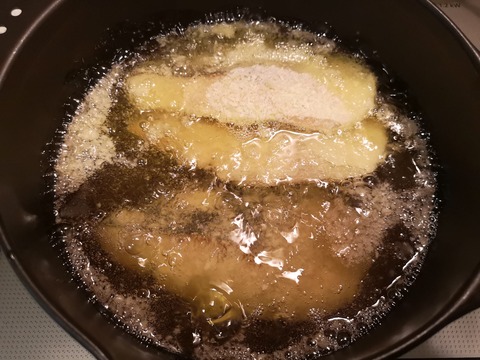 鮭のフライ　レモンパセリソース (4)