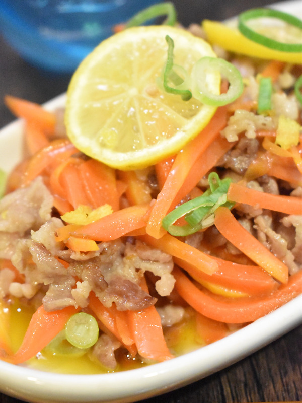 豚肉と人参のゆず炒め (1)