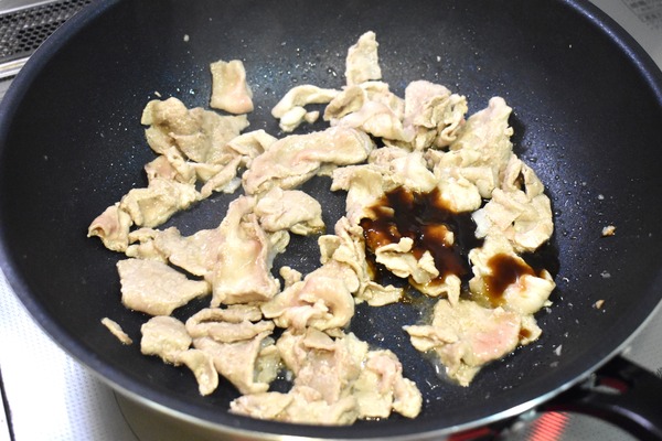 豚肉とチンゲン菜のオイスターソース炒め (4)