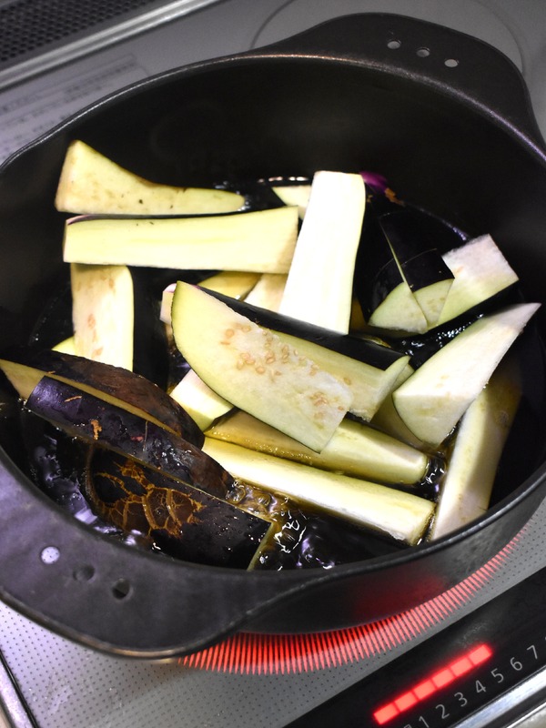 揚げ茄子のトマト酢和え (4)