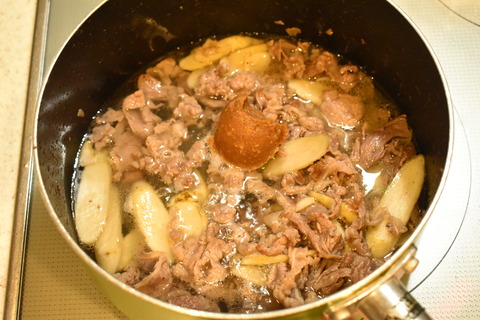 味噌にんにく牛ごぼう (5)