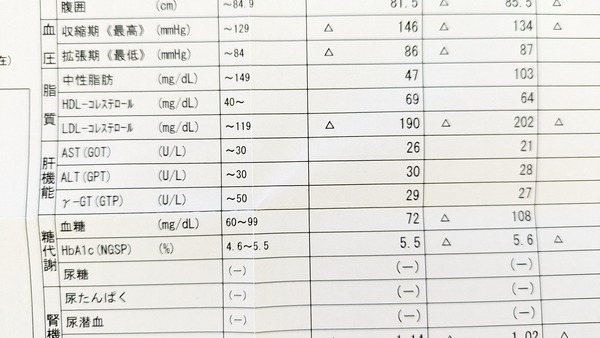 bコレステロール結果 (2)