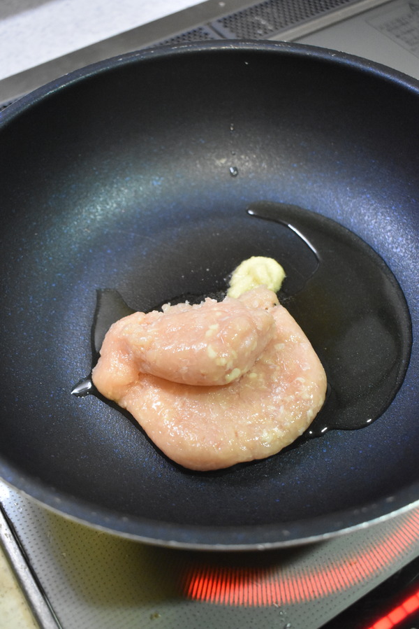 ニラと鶏ひき肉の中華炒め (3)