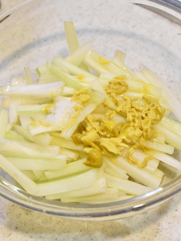 セロリのからし和え (4)