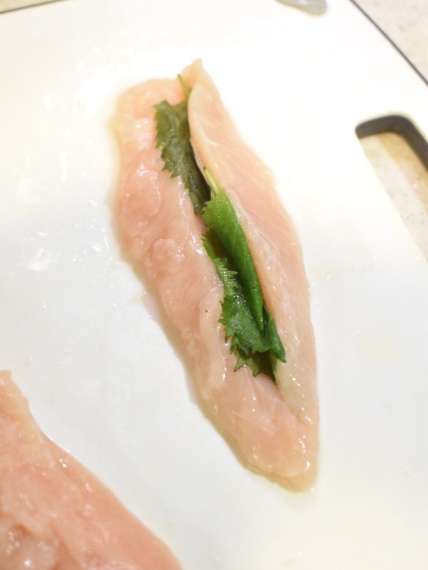 鶏ささみの紫蘇フライ (3)