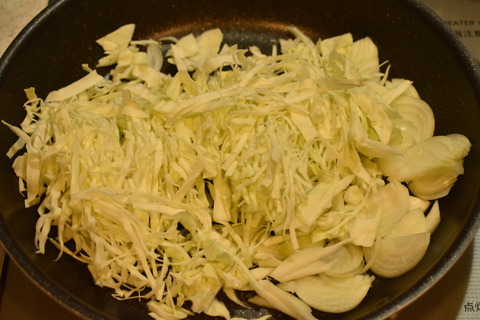 キャベツのカレー炒め (3)