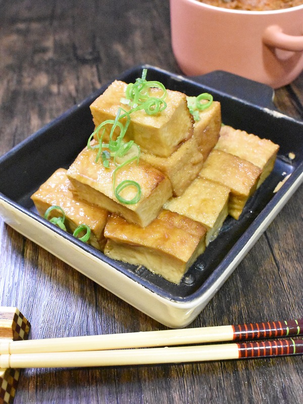 厚揚げのにんにく醤油煮 (2)