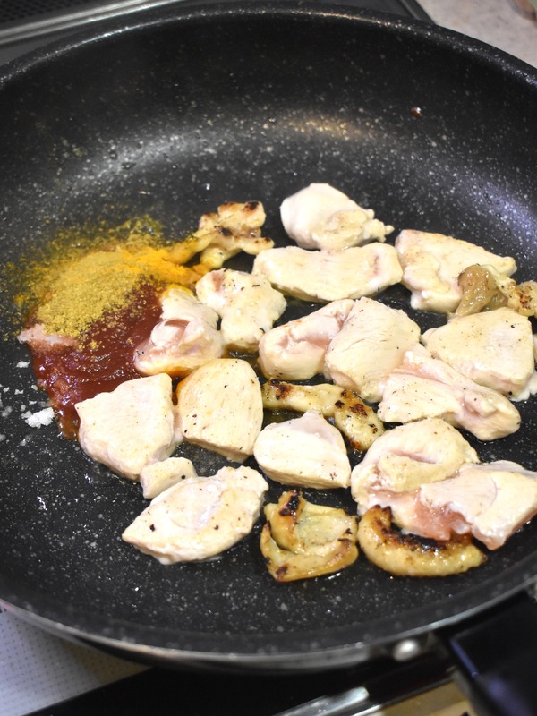 鶏むね肉とピーマンのカレー炒め (6)