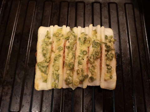 ちくわのネギマヨ焼き (5)