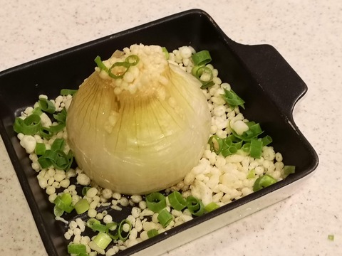 新玉ねぎの丸焼き (5)