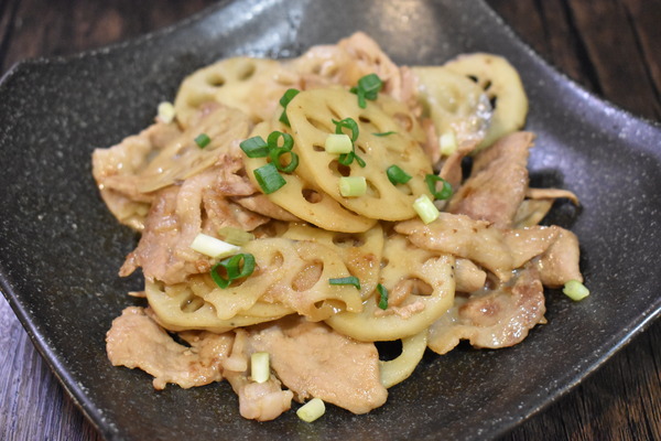 豚肉と蓮根のさっぱり炒め (5)