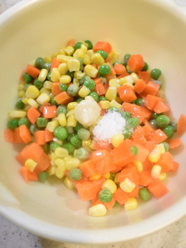 ミックスベジタブルのにんにく焼き (3)