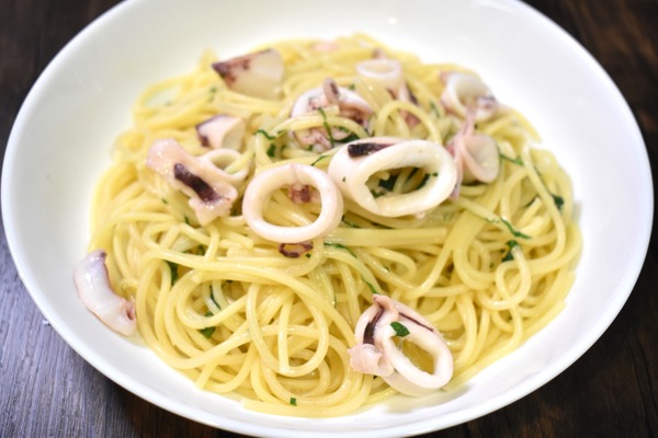 イカと紫蘇のパスタ (7)