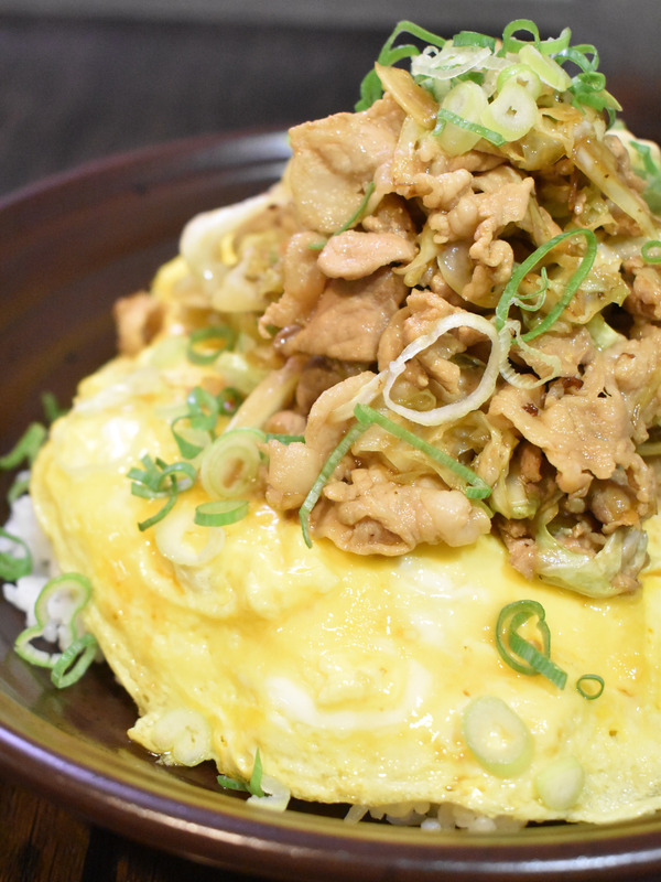 キャベツ豚玉丼 (1)