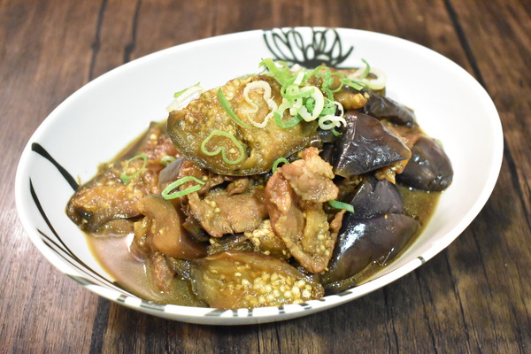 茄子と豚肉の醤油煮 (7)