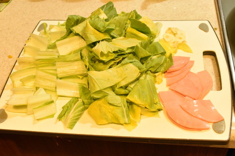 白菜とハムのバター炒め (2)