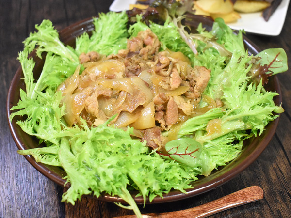 サラダ豚丼 (1)