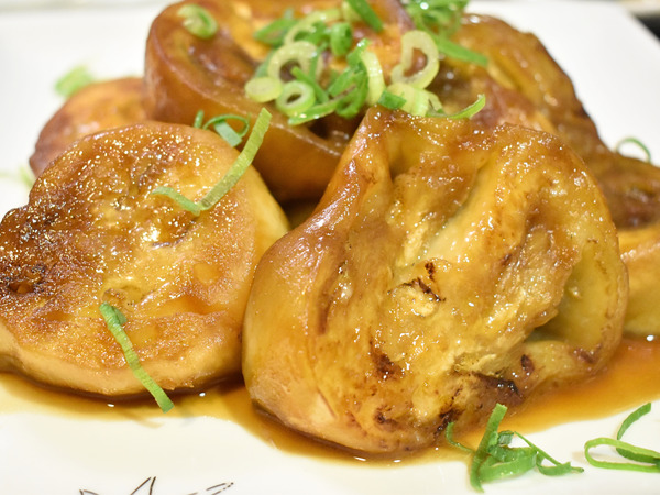 白なすのガリバタ炒め (1)