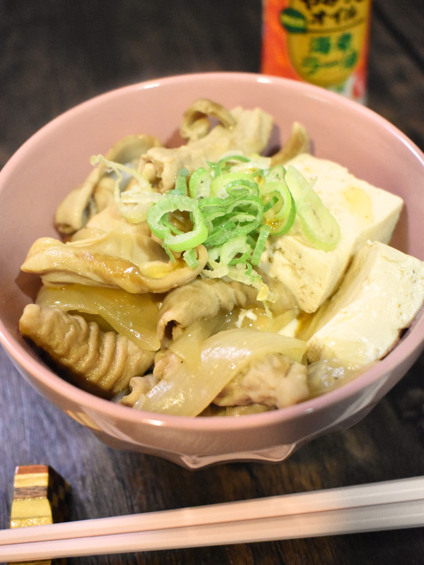 豚ホルモンと豆腐のえぴーラー油煮 (1-1)