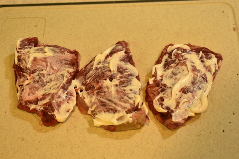 カレー用の牛肉で牛カツ (3)