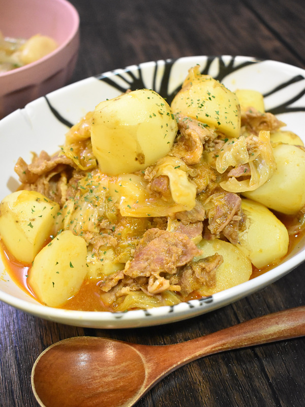 豚肉とじゃがいものケチャップ炒め煮 (2)
