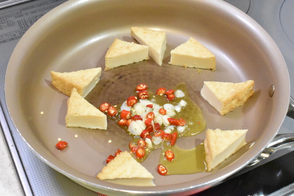 厚揚げとキャベツのピリ辛炒め (4)