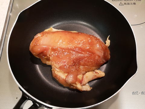 鶏むね肉の醤油焼き (3)