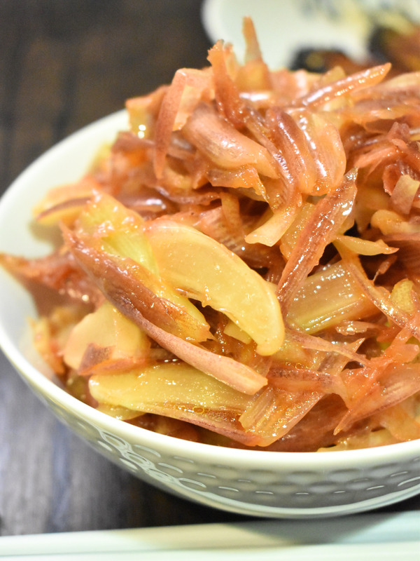 みょうがのペッパーソース和え (1)