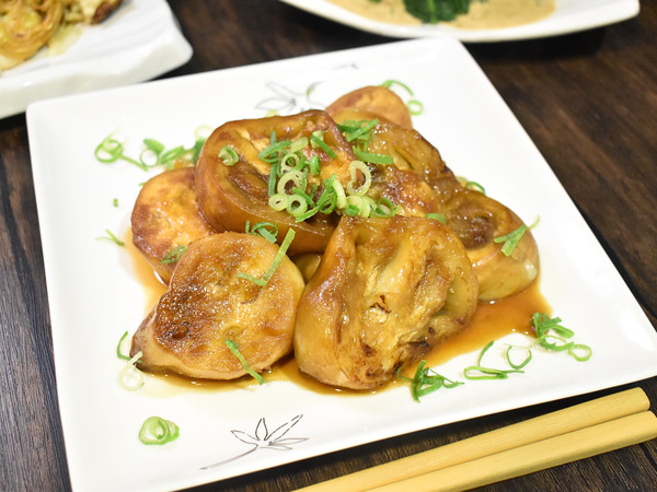 白なすのガリバタ炒め (2)