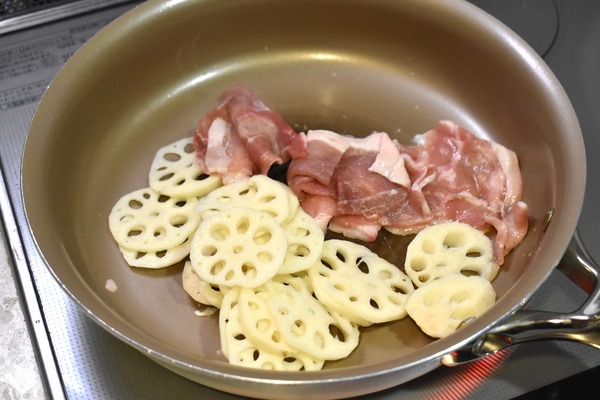 豚肉と蓮根のさっぱり炒め (3)