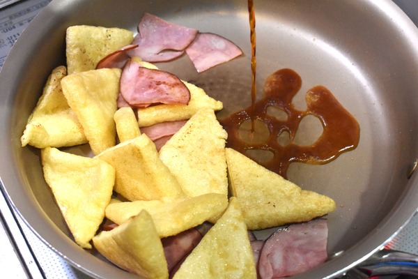 ハムと油揚げの炒め物 (5)