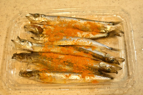 ししゃものカレー揚げ (2)