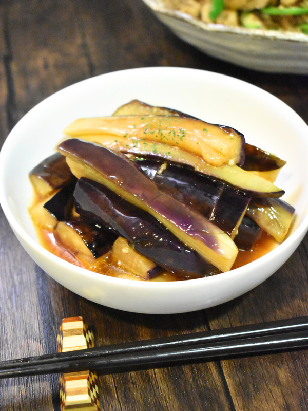 揚げ茄子のトマト酢和え (2)