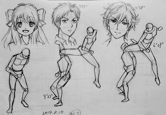 アクションスケッチとりあえずおしまいとアニメ絵模写練習 お絵描き練習日記 アクションスケッチとりあえずおしまいとアニメ絵模写練習 お絵描き練習日記