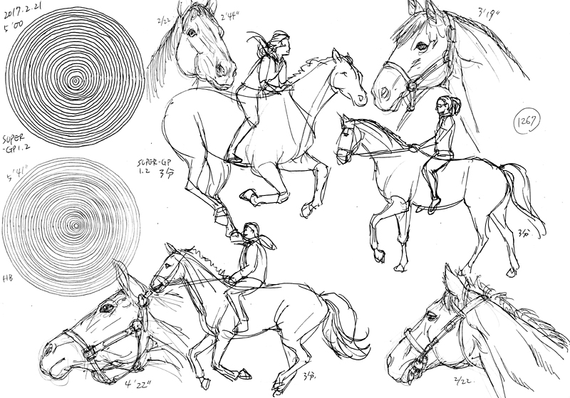 子供の乗馬絵練習 1269 お絵描き練習日記 子供の乗馬絵練習 1269 お絵描き練習日記