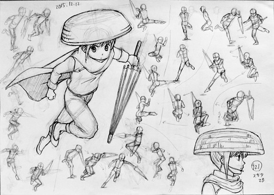 30秒ドロー 一発描き クロッキー お絵描き練習日記