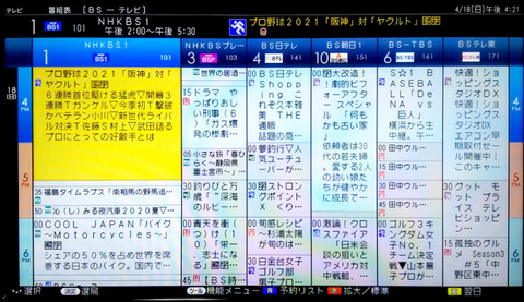 SHARP LC22K30】 番組表の不要チャンネルを非表示にしたい