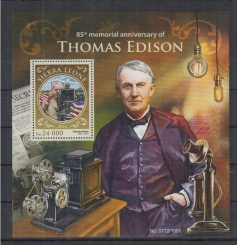 エジソン没後85年.シエラレオネ.2016
