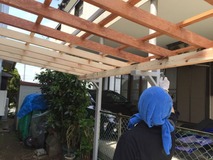 木部着色剤塗布