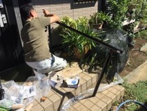 手摺り取付作業