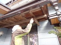 木部着色保護塗料塗布