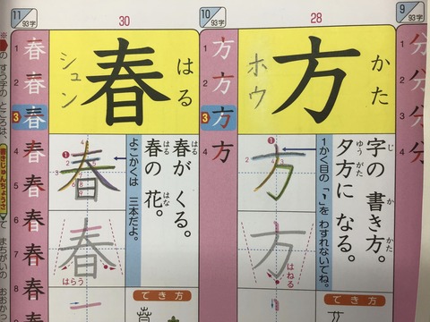 追加プリントの解答 新出漢字 方 春 ２年生キラキラ ブログ