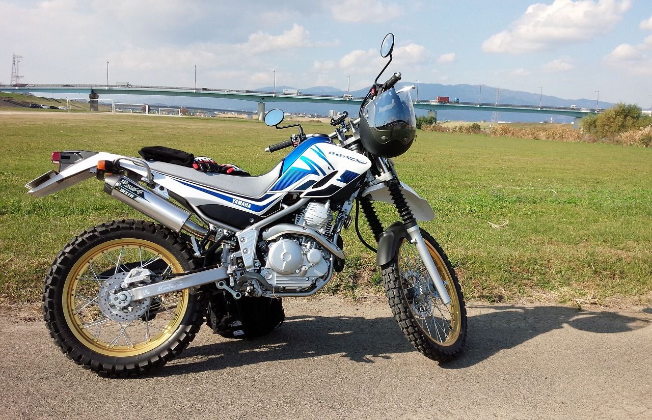 セロー250のマフラーをdeltaバレル4に交換 カスタム セロー250の軌跡