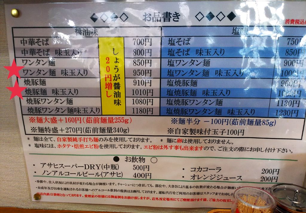 人気店 とら食堂の ワンタン麺 って 松戸分店 S Blo