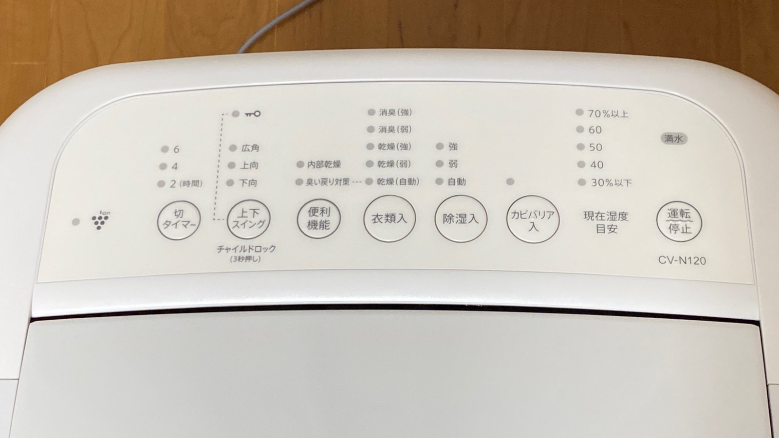 SHARP 除湿器 CV-N120-W 2023年製 CV-N120 | 除湿機：シャープ